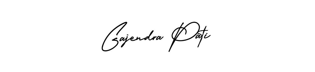 How to make Gajendra Pati name signature. Use AmerikaSignatureDemo-Regular style for creating short signs online. This is the latest handwritten sign. Gajendra Pati signature style 3 images and pictures png