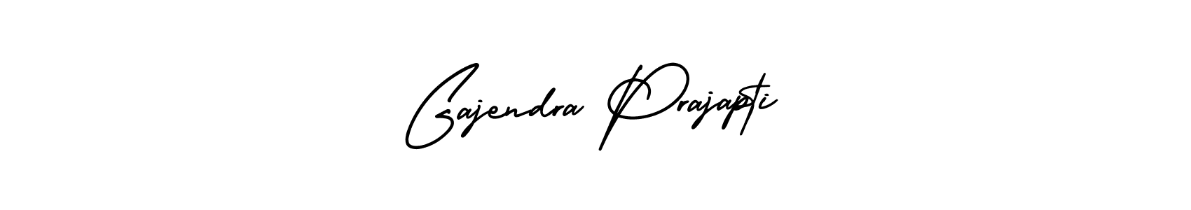 How to make Gajendra Prajapti name signature. Use AmerikaSignatureDemo-Regular style for creating short signs online. This is the latest handwritten sign. Gajendra Prajapti signature style 3 images and pictures png