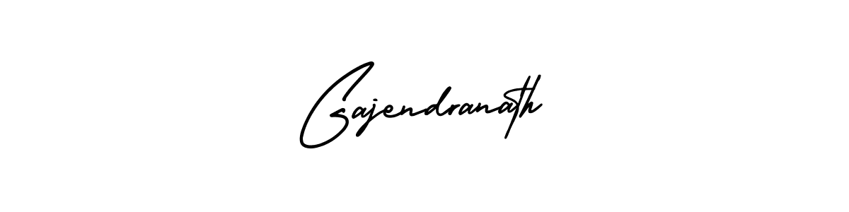 The best way (AmerikaSignatureDemo-Regular) to make a short signature is to pick only two or three words in your name. The name Gajendranath include a total of six letters. For converting this name. Gajendranath signature style 3 images and pictures png