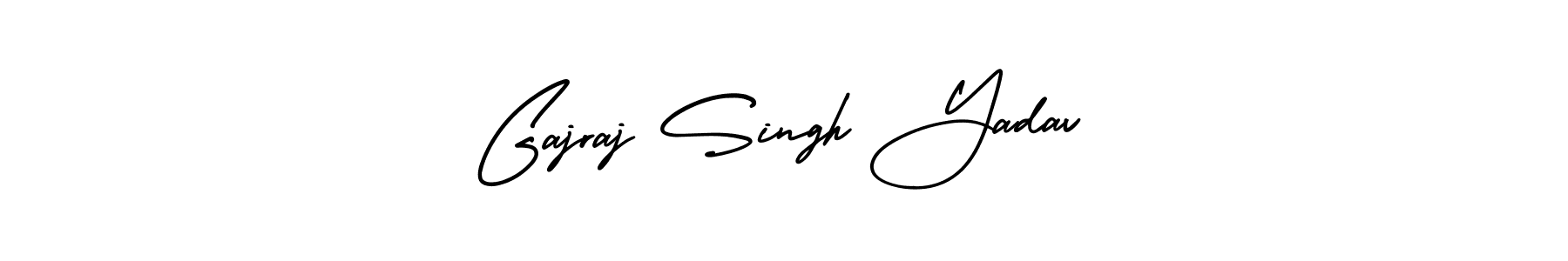 The best way (AmerikaSignatureDemo-Regular) to make a short signature is to pick only two or three words in your name. The name Gajraj Singh Yadav include a total of six letters. For converting this name. Gajraj Singh Yadav signature style 3 images and pictures png