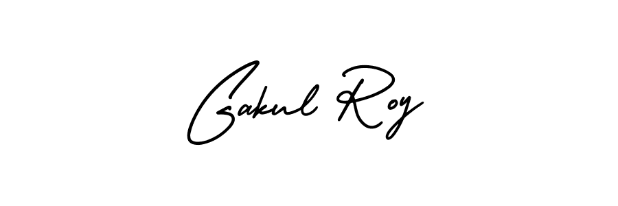 Make a short Gakul Roy signature style. Manage your documents anywhere anytime using AmerikaSignatureDemo-Regular. Create and add eSignatures, submit forms, share and send files easily. Gakul Roy signature style 3 images and pictures png