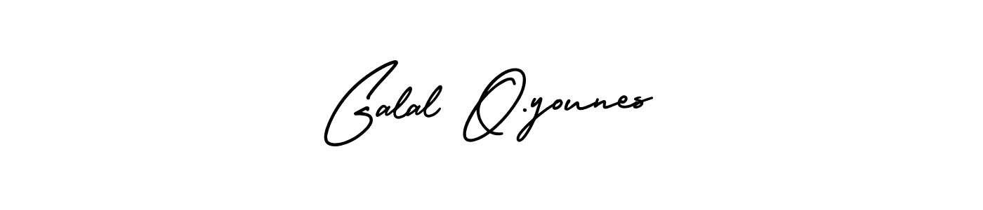 How to make Galal O.younes name signature. Use AmerikaSignatureDemo-Regular style for creating short signs online. This is the latest handwritten sign. Galal O.younes signature style 3 images and pictures png