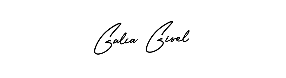 if you are searching for the best signature style for your name Galia Gisel. so please give up your signature search. here we have designed multiple signature styles  using AmerikaSignatureDemo-Regular. Galia Gisel signature style 3 images and pictures png