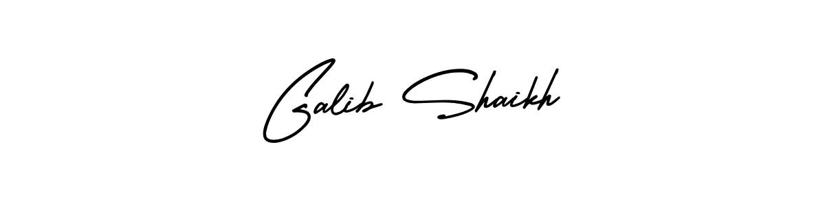 Create a beautiful signature design for name Galib Shaikh. With this signature (AmerikaSignatureDemo-Regular) fonts, you can make a handwritten signature for free. Galib Shaikh signature style 3 images and pictures png