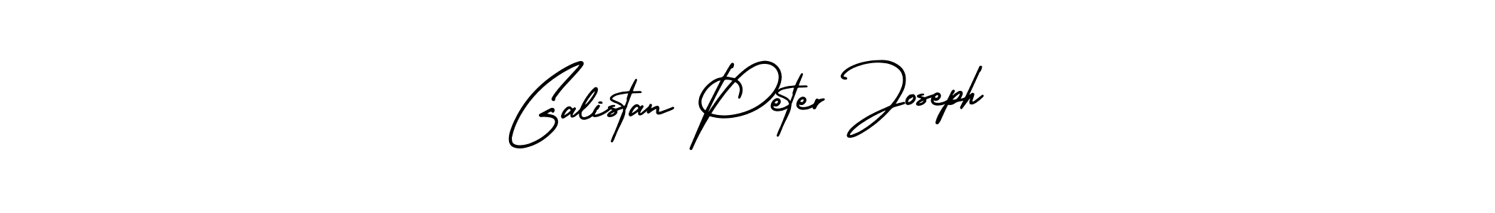 if you are searching for the best signature style for your name Galistan Peter Joseph. so please give up your signature search. here we have designed multiple signature styles  using AmerikaSignatureDemo-Regular. Galistan Peter Joseph signature style 3 images and pictures png