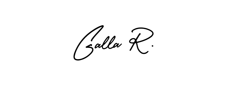 Design your own signature with our free online signature maker. With this signature software, you can create a handwritten (AmerikaSignatureDemo-Regular) signature for name Galla R.. Galla R. signature style 3 images and pictures png