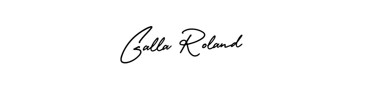 Use a signature maker to create a handwritten signature online. With this signature software, you can design (AmerikaSignatureDemo-Regular) your own signature for name Galla Roland. Galla Roland signature style 3 images and pictures png