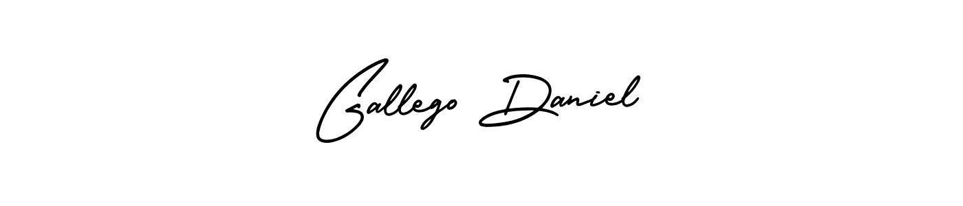 It looks lik you need a new signature style for name Gallego Daniel. Design unique handwritten (AmerikaSignatureDemo-Regular) signature with our free signature maker in just a few clicks. Gallego Daniel signature style 3 images and pictures png