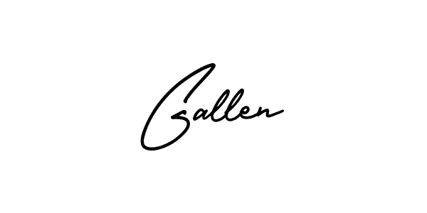 Create a beautiful signature design for name Gallen. With this signature (AmerikaSignatureDemo-Regular) fonts, you can make a handwritten signature for free. Gallen signature style 3 images and pictures png