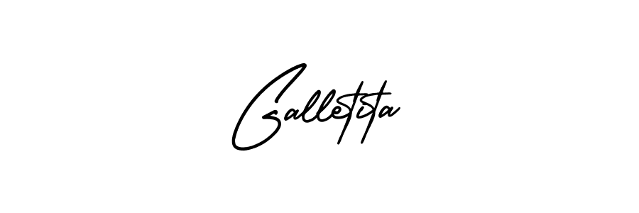 The best way (AmerikaSignatureDemo-Regular) to make a short signature is to pick only two or three words in your name. The name Galletita include a total of six letters. For converting this name. Galletita signature style 3 images and pictures png