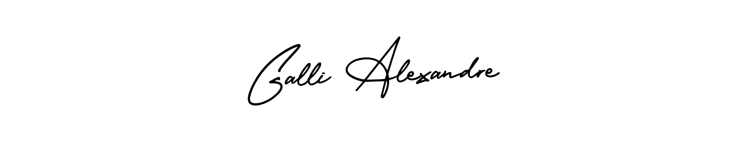 This is the best signature style for the Galli Alexandre name. Also you like these signature font (AmerikaSignatureDemo-Regular). Mix name signature. Galli Alexandre signature style 3 images and pictures png