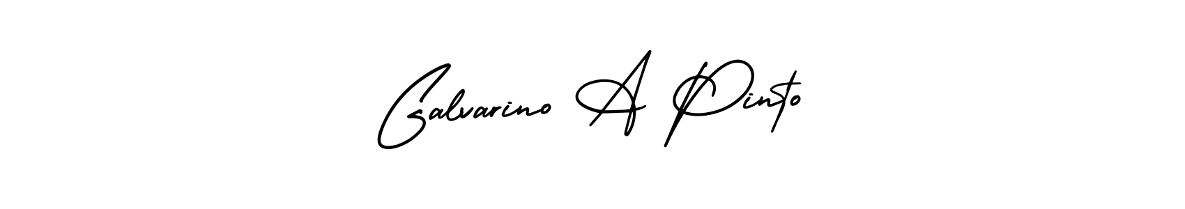The best way (AmerikaSignatureDemo-Regular) to make a short signature is to pick only two or three words in your name. The name Galvarino A Pinto include a total of six letters. For converting this name. Galvarino A Pinto signature style 3 images and pictures png