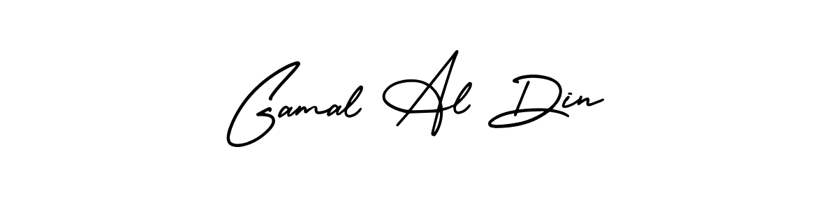 AmerikaSignatureDemo-Regular is a professional signature style that is perfect for those who want to add a touch of class to their signature. It is also a great choice for those who want to make their signature more unique. Get Gamal Al Din name to fancy signature for free. Gamal Al Din signature style 3 images and pictures png