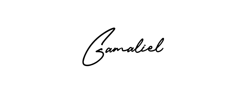 Create a beautiful signature design for name Gamaliel. With this signature (AmerikaSignatureDemo-Regular) fonts, you can make a handwritten signature for free. Gamaliel signature style 3 images and pictures png