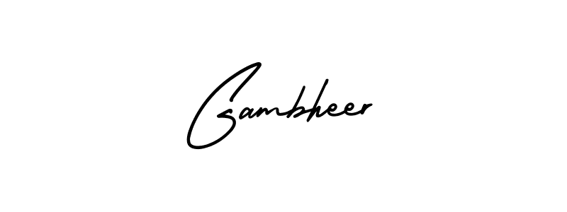 Use a signature maker to create a handwritten signature online. With this signature software, you can design (AmerikaSignatureDemo-Regular) your own signature for name Gambheer. Gambheer signature style 3 images and pictures png