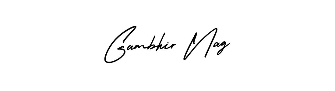 Design your own signature with our free online signature maker. With this signature software, you can create a handwritten (AmerikaSignatureDemo-Regular) signature for name Gambhir Nag. Gambhir Nag signature style 3 images and pictures png