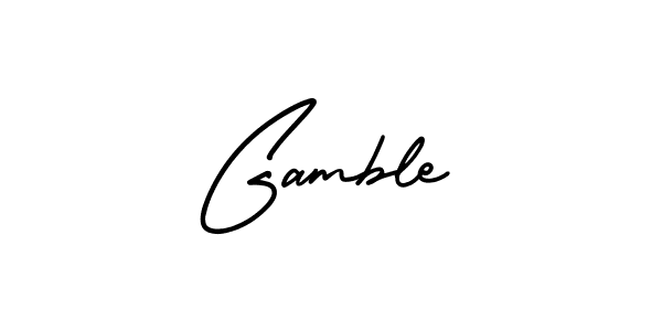 Gamble stylish signature style. Best Handwritten Sign (AmerikaSignatureDemo-Regular) for my name. Handwritten Signature Collection Ideas for my name Gamble. Gamble signature style 3 images and pictures png