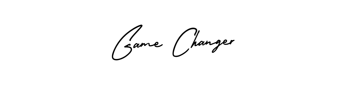 You should practise on your own different ways (AmerikaSignatureDemo-Regular) to write your name (Game Changer) in signature. don't let someone else do it for you. Game Changer signature style 3 images and pictures png