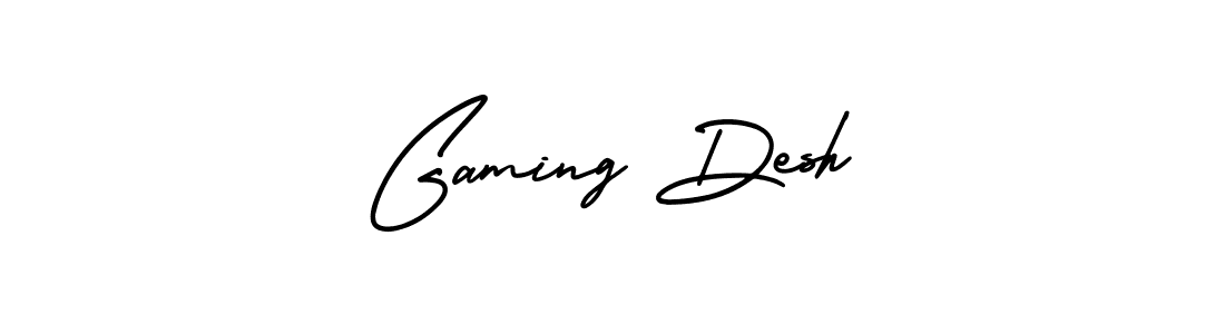 Design your own signature with our free online signature maker. With this signature software, you can create a handwritten (AmerikaSignatureDemo-Regular) signature for name Gaming Desh. Gaming Desh signature style 3 images and pictures png