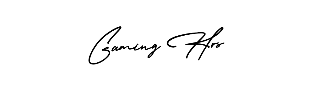 This is the best signature style for the Gaming Hrs name. Also you like these signature font (AmerikaSignatureDemo-Regular). Mix name signature. Gaming Hrs signature style 3 images and pictures png