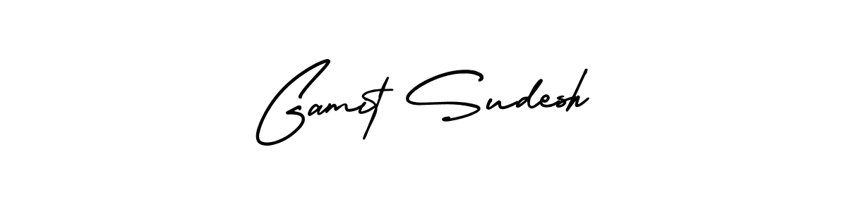 Also we have Gamit Sudesh name is the best signature style. Create professional handwritten signature collection using AmerikaSignatureDemo-Regular autograph style. Gamit Sudesh signature style 3 images and pictures png