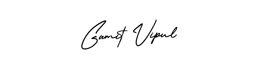 AmerikaSignatureDemo-Regular is a professional signature style that is perfect for those who want to add a touch of class to their signature. It is also a great choice for those who want to make their signature more unique. Get Gamit Vipul name to fancy signature for free. Gamit Vipul signature style 3 images and pictures png