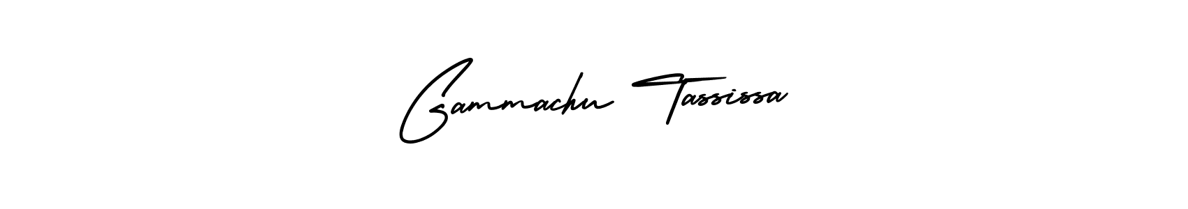 Gammachu Tassissa stylish signature style. Best Handwritten Sign (AmerikaSignatureDemo-Regular) for my name. Handwritten Signature Collection Ideas for my name Gammachu Tassissa. Gammachu Tassissa signature style 3 images and pictures png
