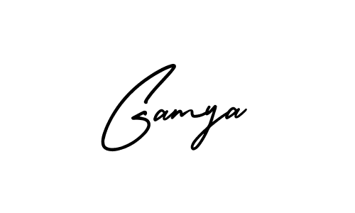 It looks lik you need a new signature style for name Gamya. Design unique handwritten (AmerikaSignatureDemo-Regular) signature with our free signature maker in just a few clicks. Gamya signature style 3 images and pictures png