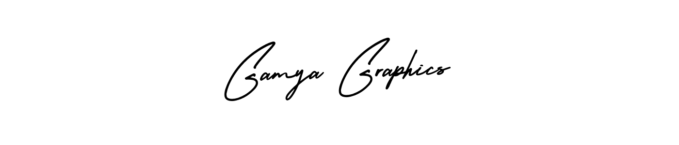 Also we have Gamya Graphics name is the best signature style. Create professional handwritten signature collection using AmerikaSignatureDemo-Regular autograph style. Gamya Graphics signature style 3 images and pictures png