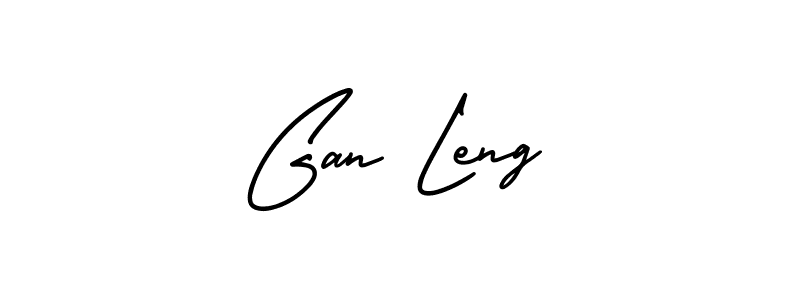 AmerikaSignatureDemo-Regular is a professional signature style that is perfect for those who want to add a touch of class to their signature. It is also a great choice for those who want to make their signature more unique. Get Gan Leng name to fancy signature for free. Gan Leng signature style 3 images and pictures png