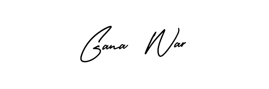 Similarly AmerikaSignatureDemo-Regular is the best handwritten signature design. Signature creator online .You can use it as an online autograph creator for name Gana  War. Gana  War signature style 3 images and pictures png
