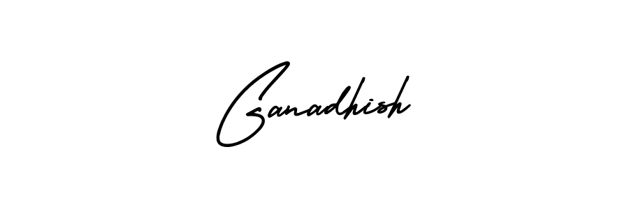 Ganadhish stylish signature style. Best Handwritten Sign (AmerikaSignatureDemo-Regular) for my name. Handwritten Signature Collection Ideas for my name Ganadhish. Ganadhish signature style 3 images and pictures png
