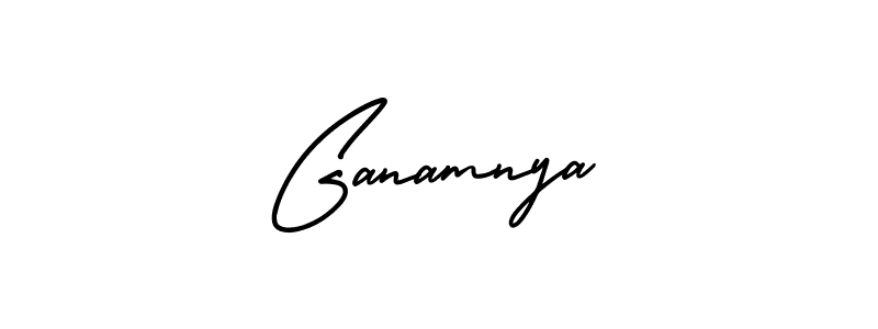 How to make Ganamnya signature? AmerikaSignatureDemo-Regular is a professional autograph style. Create handwritten signature for Ganamnya name. Ganamnya signature style 3 images and pictures png