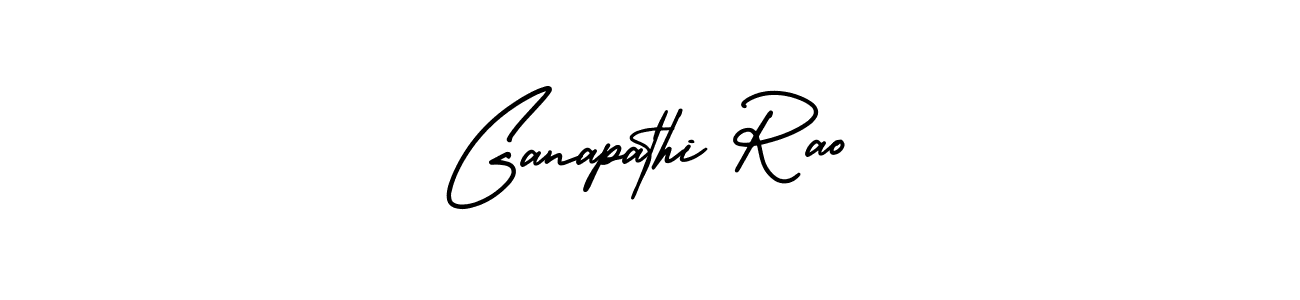 How to make Ganapathi Rao name signature. Use AmerikaSignatureDemo-Regular style for creating short signs online. This is the latest handwritten sign. Ganapathi Rao signature style 3 images and pictures png
