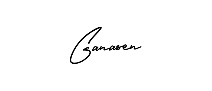 How to make Ganasen signature? AmerikaSignatureDemo-Regular is a professional autograph style. Create handwritten signature for Ganasen name. Ganasen signature style 3 images and pictures png