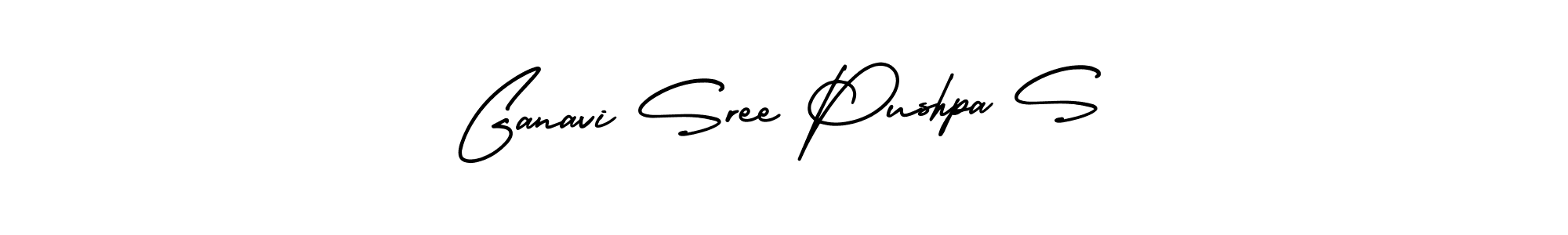 Similarly AmerikaSignatureDemo-Regular is the best handwritten signature design. Signature creator online .You can use it as an online autograph creator for name Ganavi Sree Pushpa S. Ganavi Sree Pushpa S signature style 3 images and pictures png