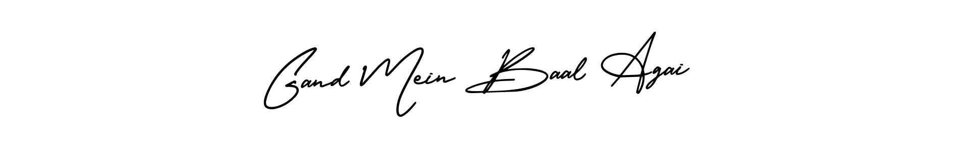 Also we have Gand Mein Baal Agai name is the best signature style. Create professional handwritten signature collection using AmerikaSignatureDemo-Regular autograph style. Gand Mein Baal Agai signature style 3 images and pictures png