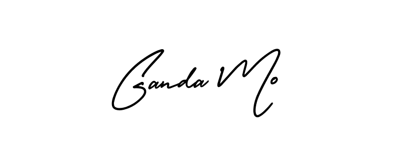 The best way (AmerikaSignatureDemo-Regular) to make a short signature is to pick only two or three words in your name. The name Ganda Mo include a total of six letters. For converting this name. Ganda Mo signature style 3 images and pictures png