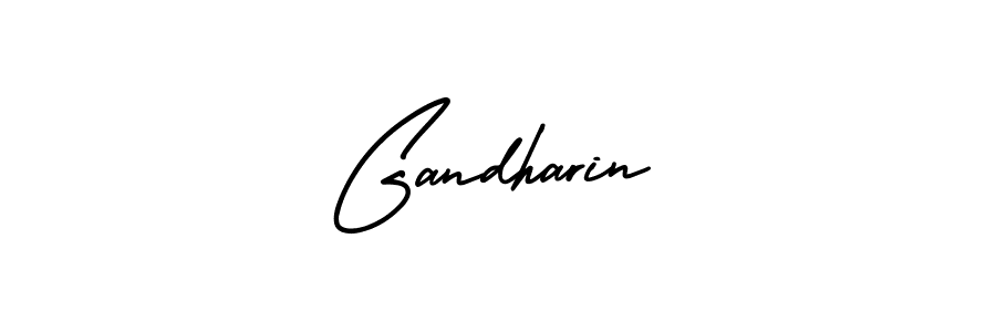 The best way (AmerikaSignatureDemo-Regular) to make a short signature is to pick only two or three words in your name. The name Gandharin include a total of six letters. For converting this name. Gandharin signature style 3 images and pictures png