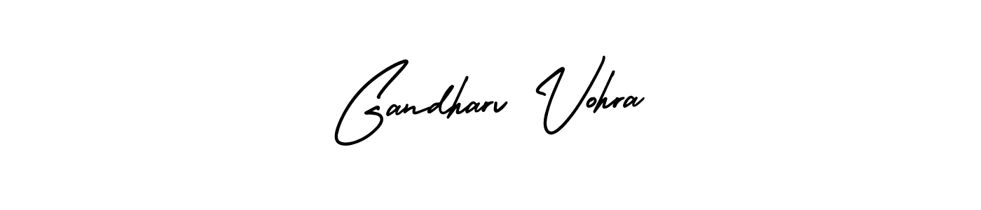 How to make Gandharv Vohra name signature. Use AmerikaSignatureDemo-Regular style for creating short signs online. This is the latest handwritten sign. Gandharv Vohra signature style 3 images and pictures png