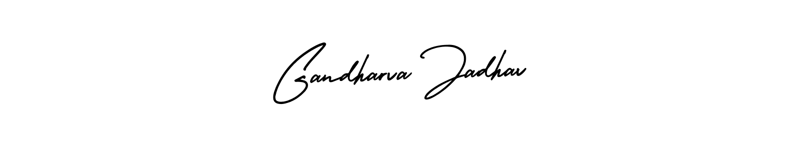 Also You can easily find your signature by using the search form. We will create Gandharva Jadhav name handwritten signature images for you free of cost using AmerikaSignatureDemo-Regular sign style. Gandharva Jadhav signature style 3 images and pictures png