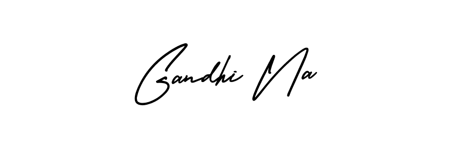 You should practise on your own different ways (AmerikaSignatureDemo-Regular) to write your name (Gandhi Na) in signature. don't let someone else do it for you. Gandhi Na signature style 3 images and pictures png