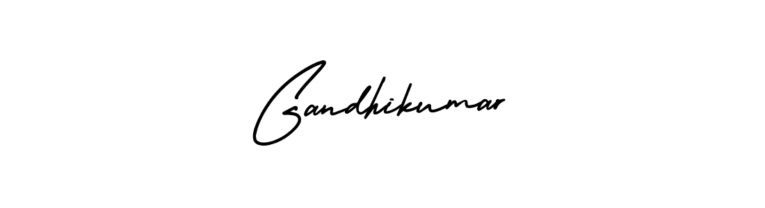 This is the best signature style for the Gandhikumar name. Also you like these signature font (AmerikaSignatureDemo-Regular). Mix name signature. Gandhikumar signature style 3 images and pictures png