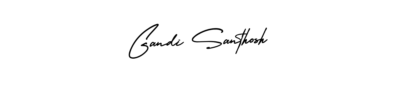 This is the best signature style for the Gandi Santhosh name. Also you like these signature font (AmerikaSignatureDemo-Regular). Mix name signature. Gandi Santhosh signature style 3 images and pictures png