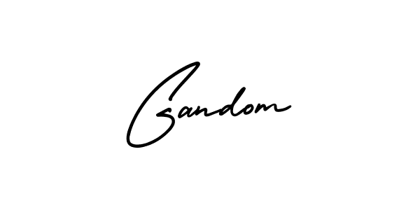 Also we have Gandom name is the best signature style. Create professional handwritten signature collection using AmerikaSignatureDemo-Regular autograph style. Gandom signature style 3 images and pictures png