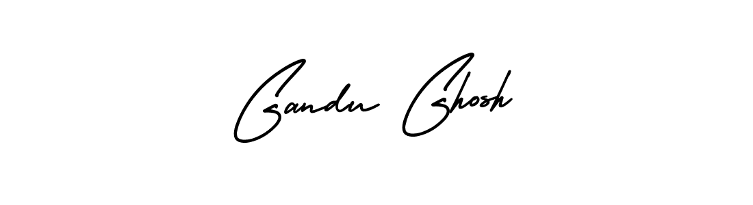 The best way (AmerikaSignatureDemo-Regular) to make a short signature is to pick only two or three words in your name. The name Gandu Ghosh include a total of six letters. For converting this name. Gandu Ghosh signature style 3 images and pictures png