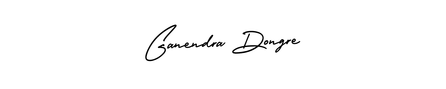 You should practise on your own different ways (AmerikaSignatureDemo-Regular) to write your name (Ganendra Dongre) in signature. don't let someone else do it for you. Ganendra Dongre signature style 3 images and pictures png