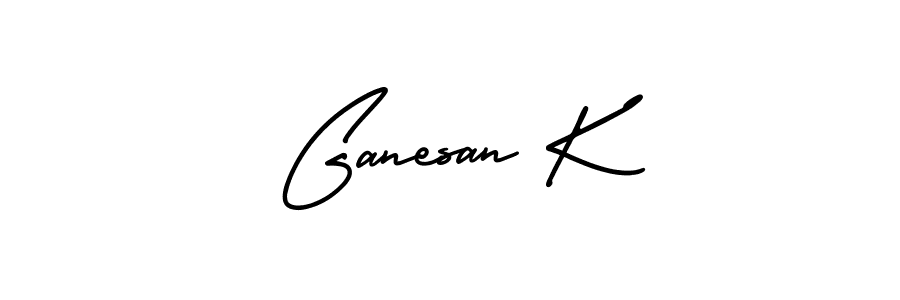 It looks lik you need a new signature style for name Ganesan K. Design unique handwritten (AmerikaSignatureDemo-Regular) signature with our free signature maker in just a few clicks. Ganesan K signature style 3 images and pictures png