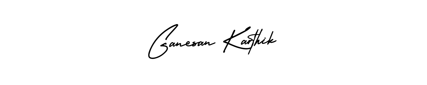 Design your own signature with our free online signature maker. With this signature software, you can create a handwritten (AmerikaSignatureDemo-Regular) signature for name Ganesan Karthik. Ganesan Karthik signature style 3 images and pictures png