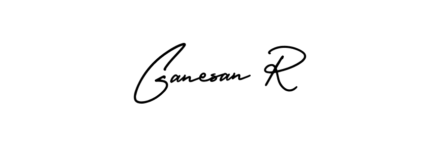 AmerikaSignatureDemo-Regular is a professional signature style that is perfect for those who want to add a touch of class to their signature. It is also a great choice for those who want to make their signature more unique. Get Ganesan R name to fancy signature for free. Ganesan R signature style 3 images and pictures png